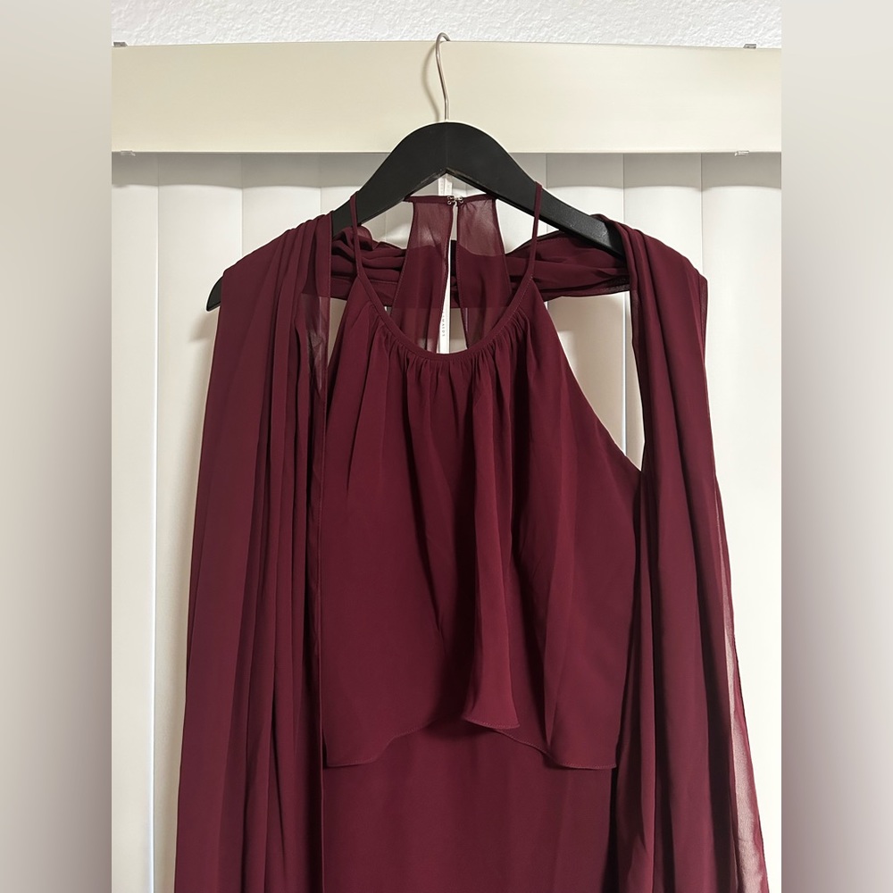 Purple bridesmaid dress with sash only worn once!